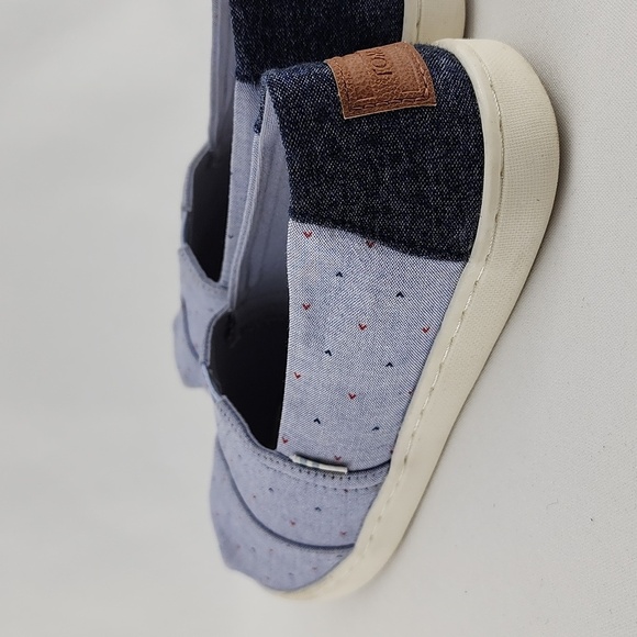 ⭐️3/ $30⭐️ TOMS Classics Heart Motif Woven Kids Espadrilles Slip-on Blue Size 2 - Picture 7 of 15